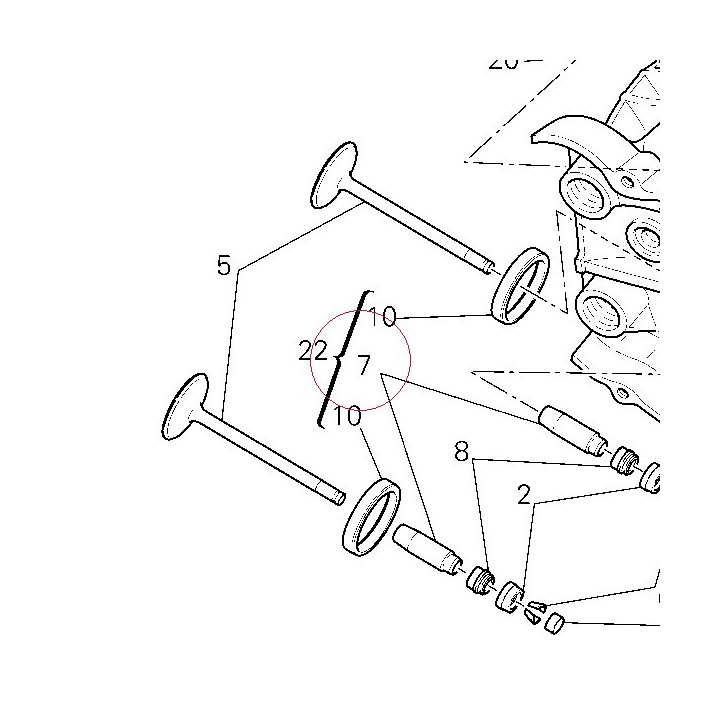 Guide, valve +0.03 mm 30310591AA