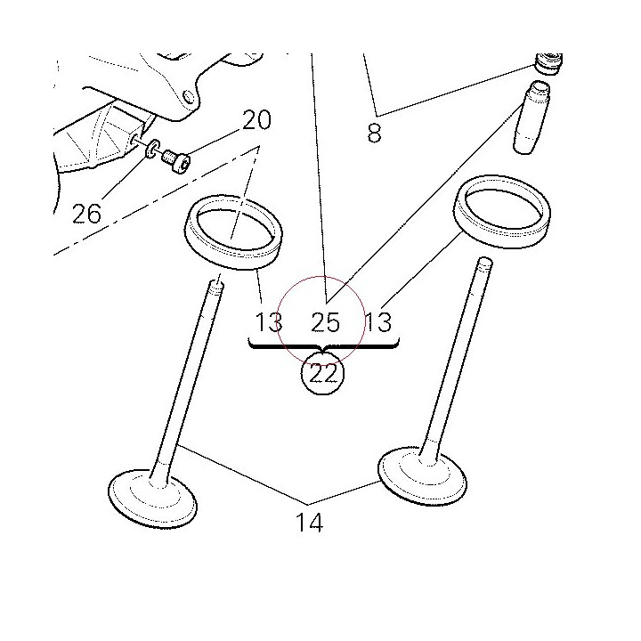 Guide intake valve +0.09 mm 30310611AC