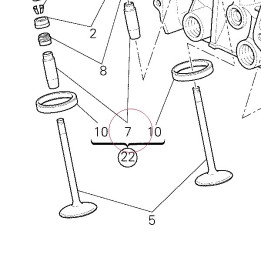 Exhaust valve guide +0.09 mm 30310621AC