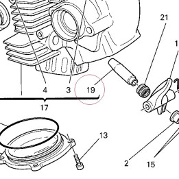 Exhaust valve guide +0.06 mm 30310661AB