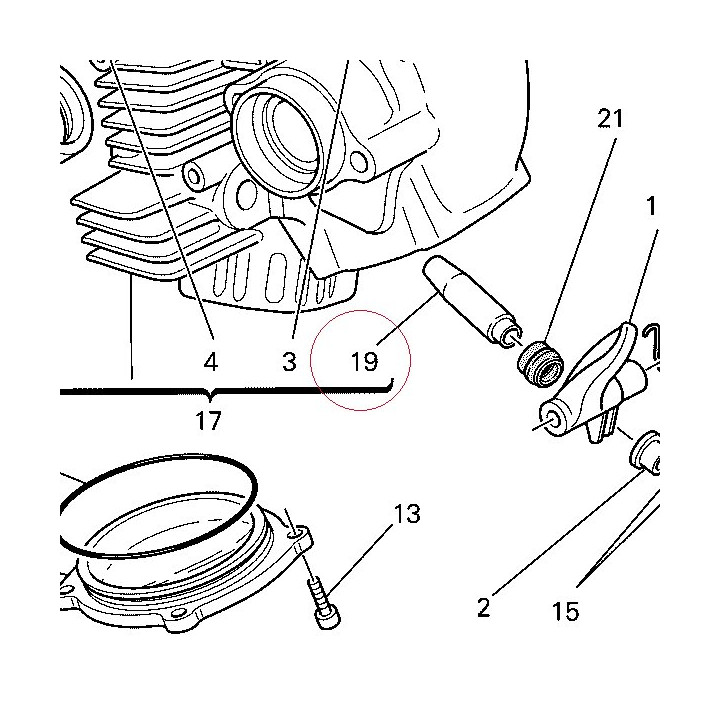 Exhaust valve guide +0.06 mm 30310661AB