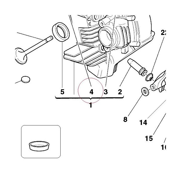 Seat, exhaust valve +0.03 mm 30410221AB