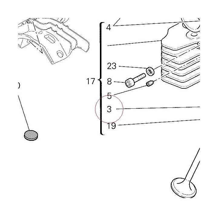 Seat, exhaust valve 30410431B