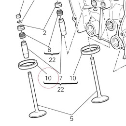 Seat, exhaust valve +0.06 mm 30410631AC