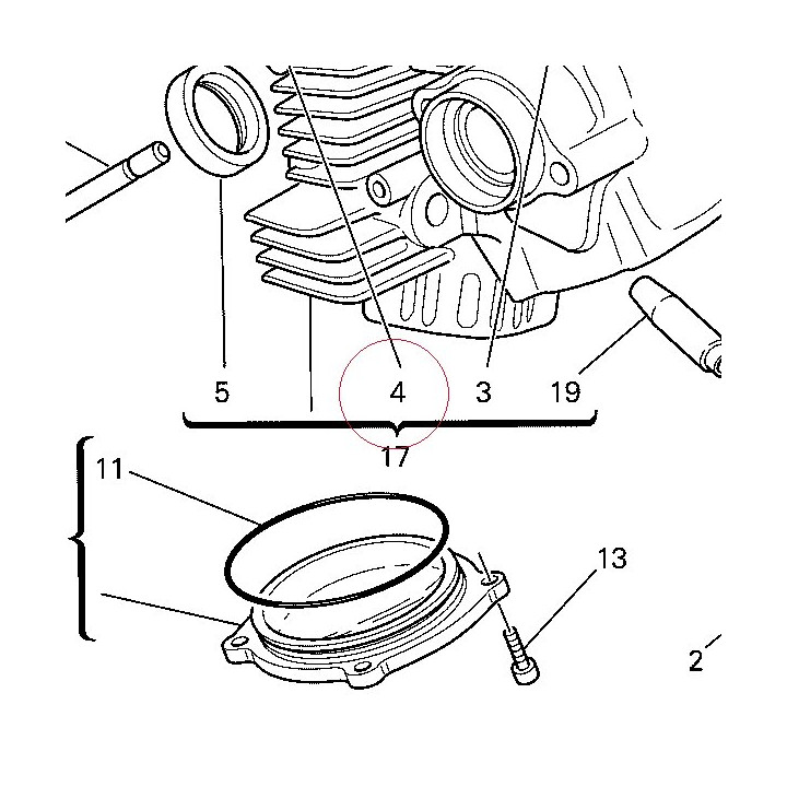 Seat, exhaust valve +0.03 mm 30410701AB
