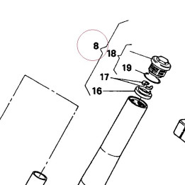 Right fork leg assembly 34020441B
