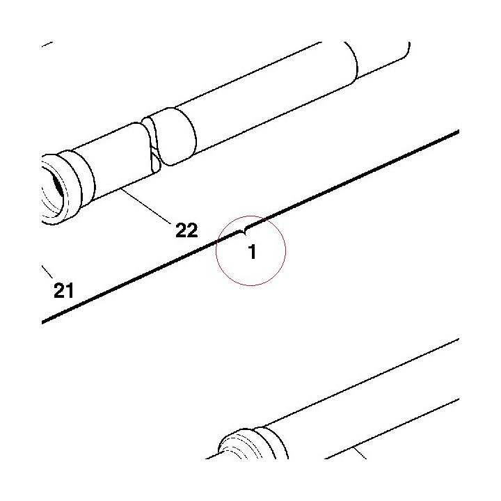 Fork leg assembly, right 34020691D