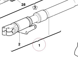 Fork leg assembly, left 34021121A