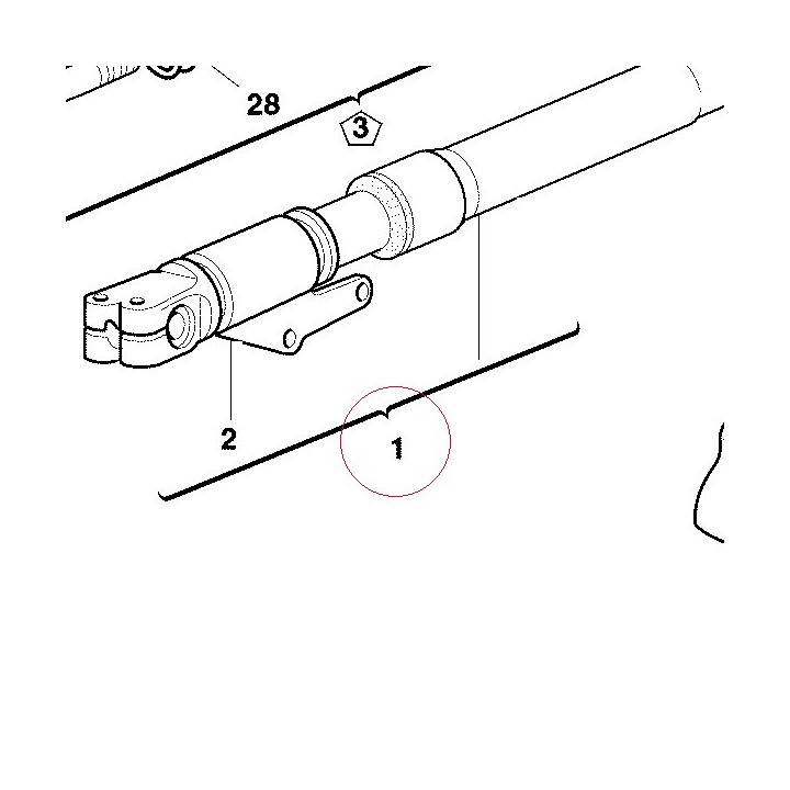 Fork leg assembly, left 34021121A