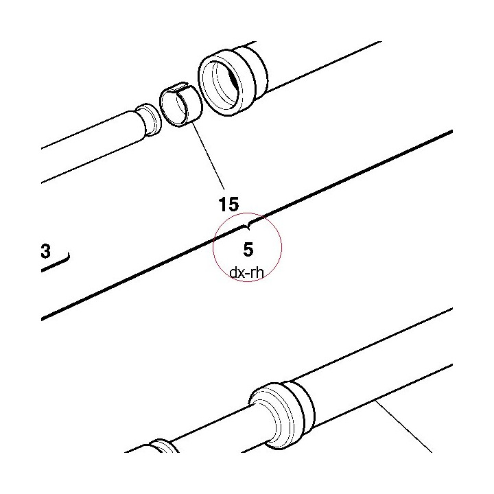 Fork leg assembly, right 34021331A