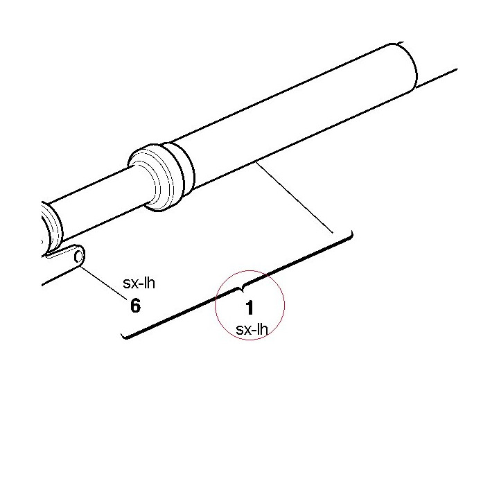 Fork leg assembly, left 34021341A