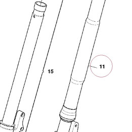 Fork leg assembly, left 34021371A