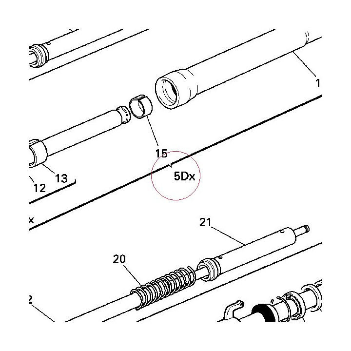 Fork leg assembly, right 34022371C