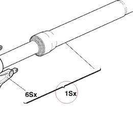 Fork leg assembly, left 34022381A
