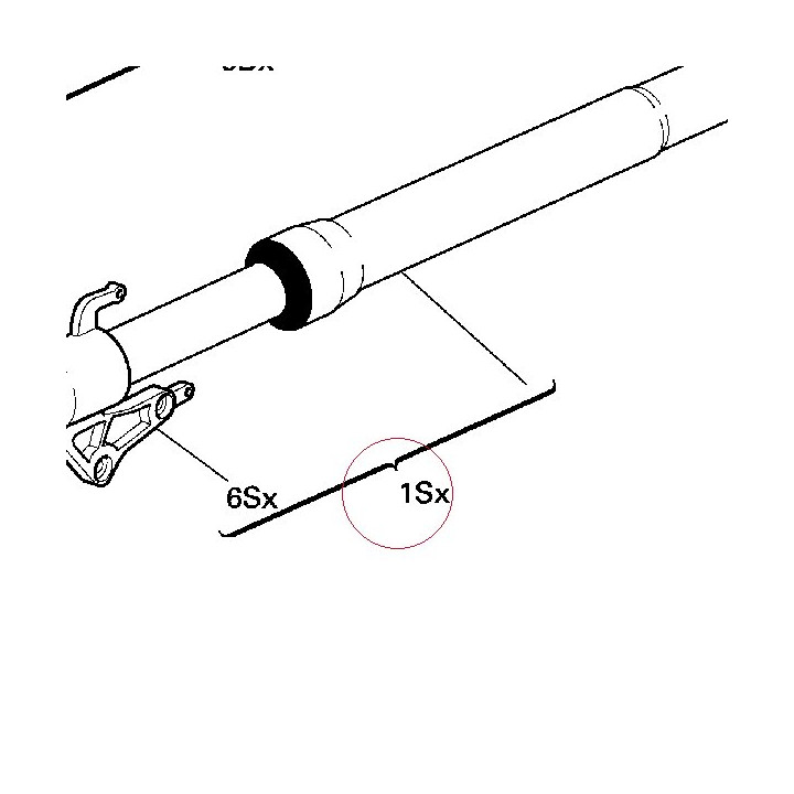 Fork leg assembly, left 34022381B
