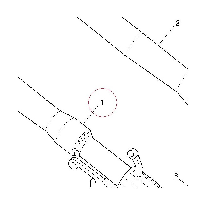 Fork leg assembly, right 34023291A