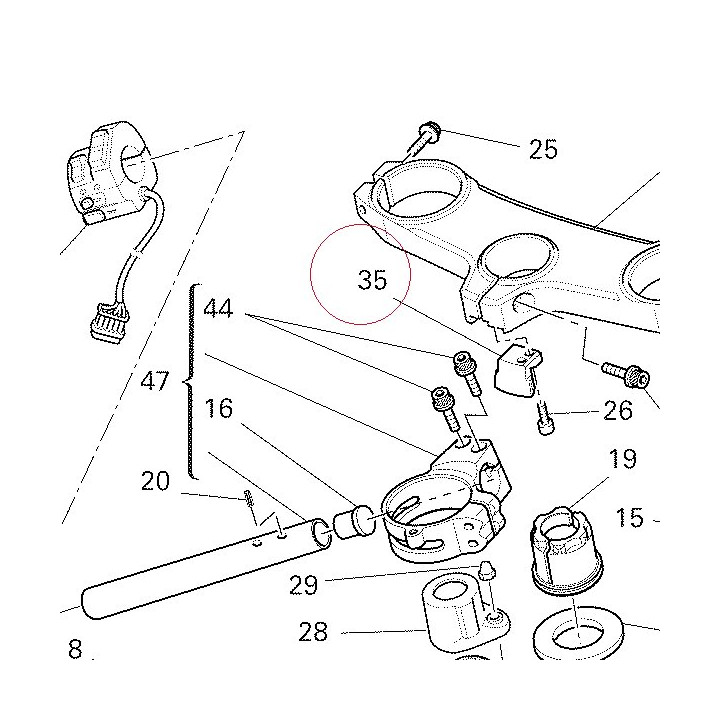 Steering lock arm 34110671B