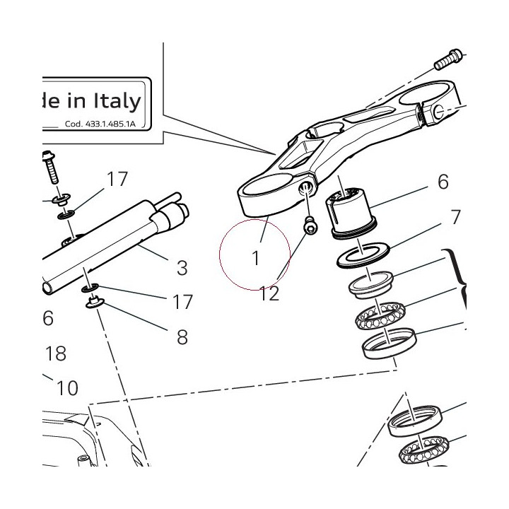 Steering head 34111202BA