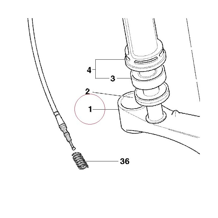 Steering crown with pin 34220101A