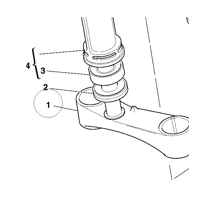 Steering crown with pin 34220271A