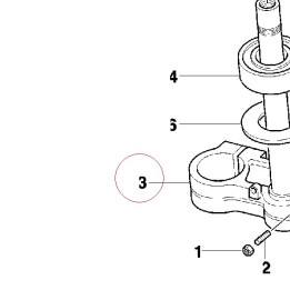 Steering crown with pin 34220301A