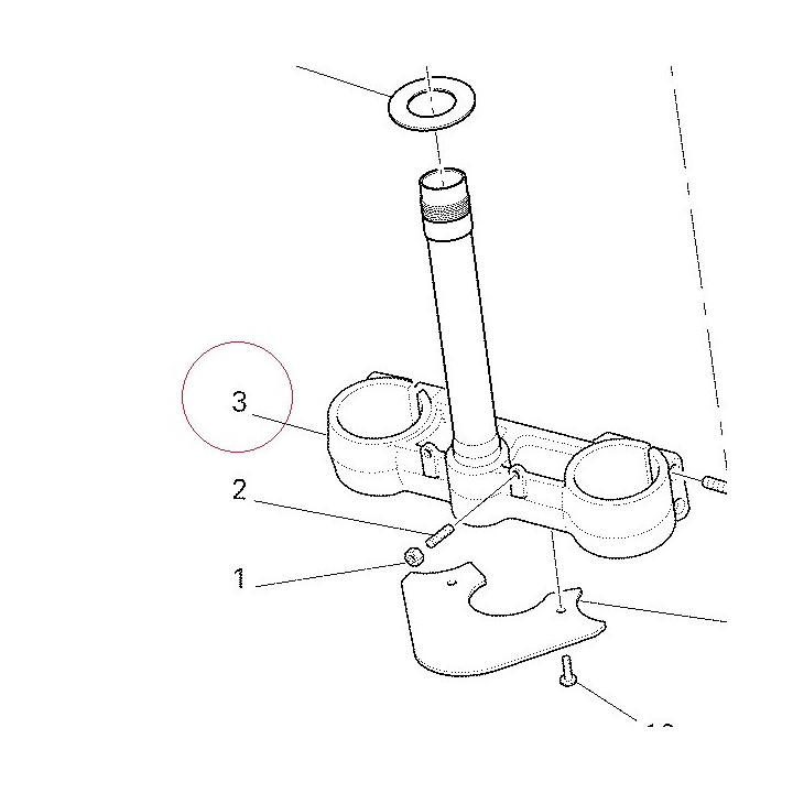 Steering crown with pin 34220311A
