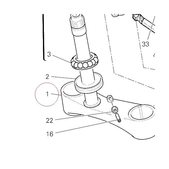 Steering crown with pin 34220331A