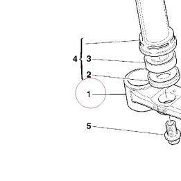 Steering crown with pin 34220381A