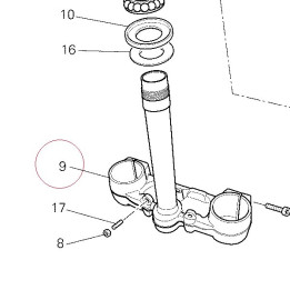 Steering crown with pin 34220501A