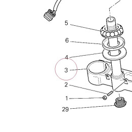 Steering crown with pin 34220521A