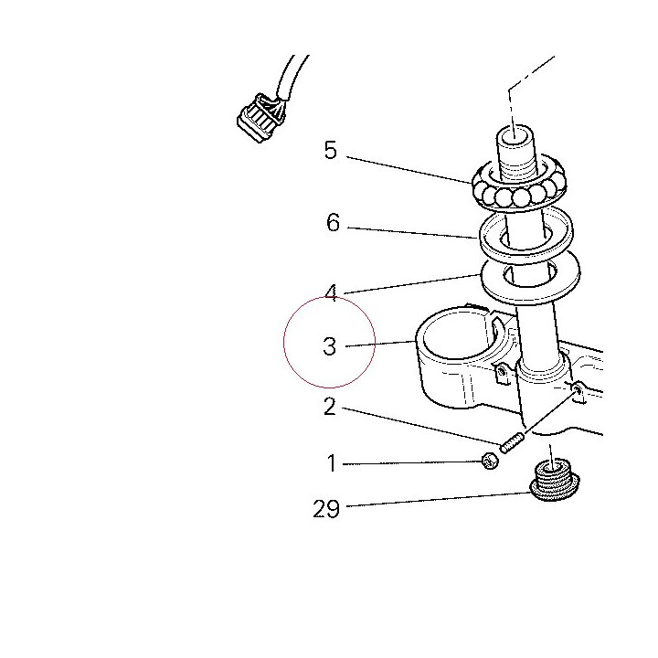 Steering crown with pin 34220521A