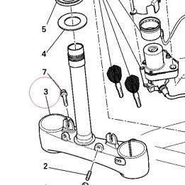 Steering crown with pin 34220541A