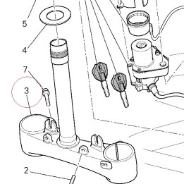 Steering crown with pin 34220542A