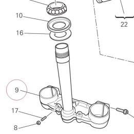 Steering crown with pin 34220591AB