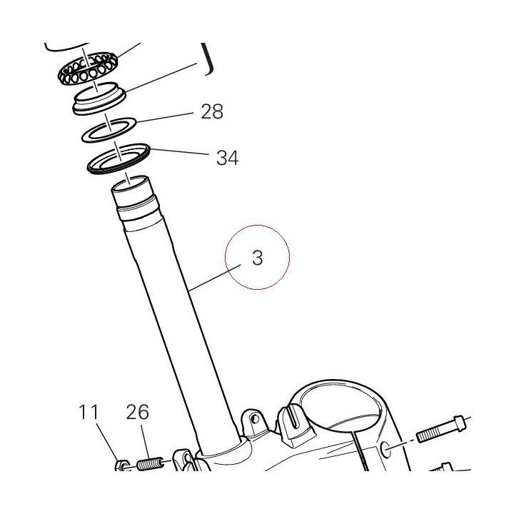 Steering head base 34221061AB