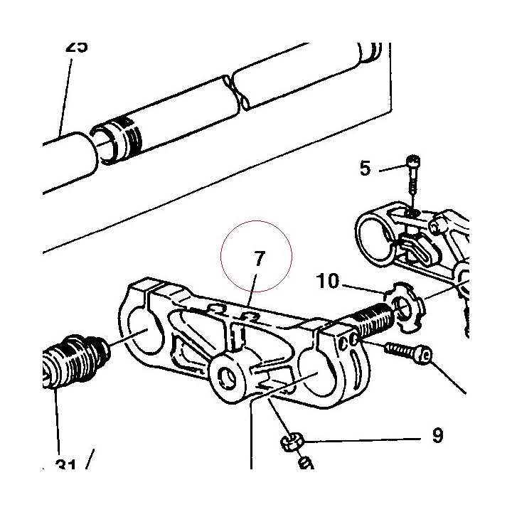 Steering crown with pin 34290051A