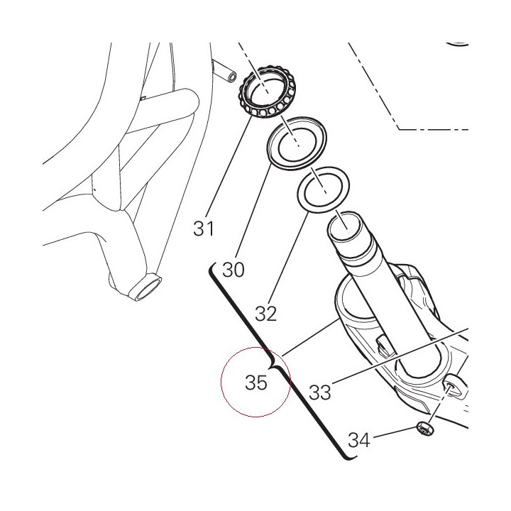 Steering head base 342P0781BC