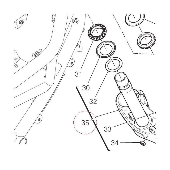 Steering head base 342P0782BC