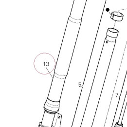 Fork leg assembly, right 34420102A