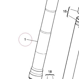 Fork leg assembly, right 34420201A