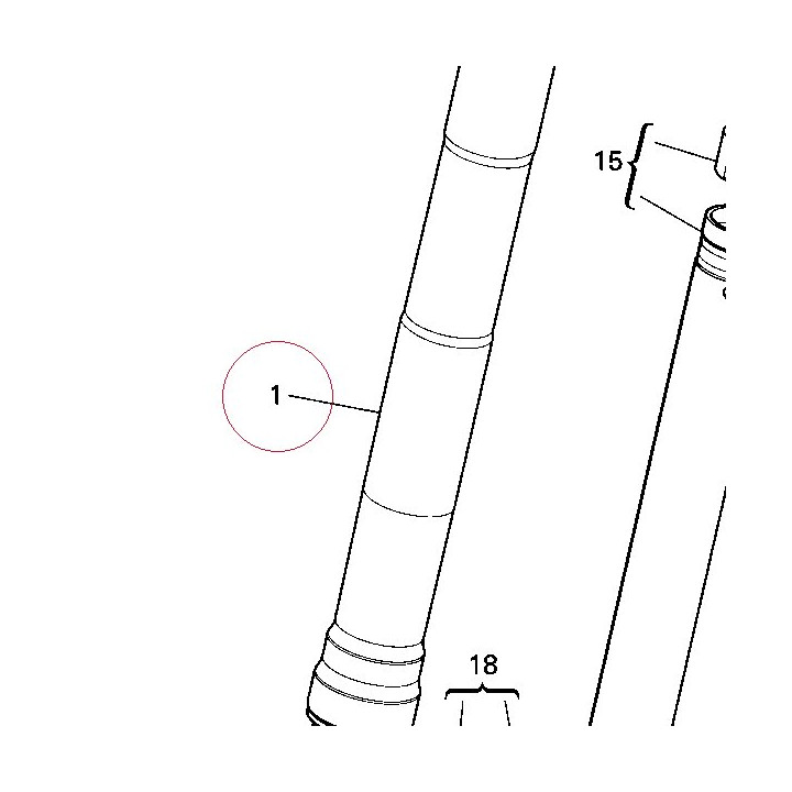Fork leg assembly, right 34420201A