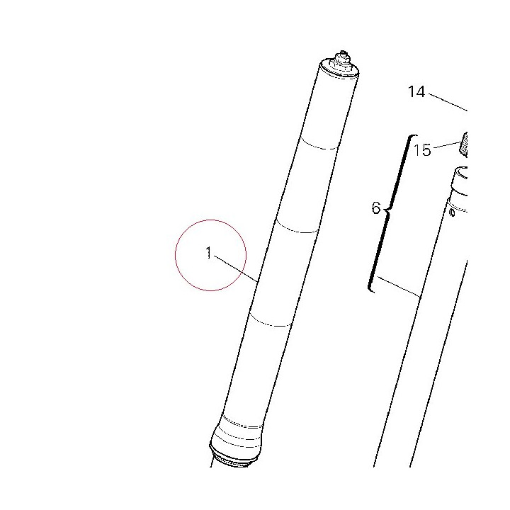 Fork leg assembly, right 34420231B