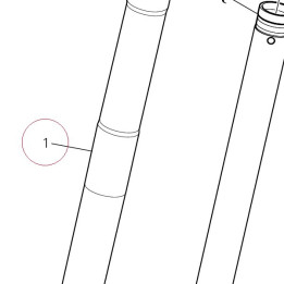 Fork leg assembly, right 34420301A