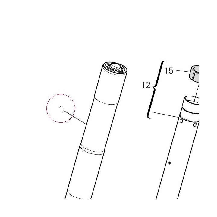 Fork leg assembly, right 34420362AC
