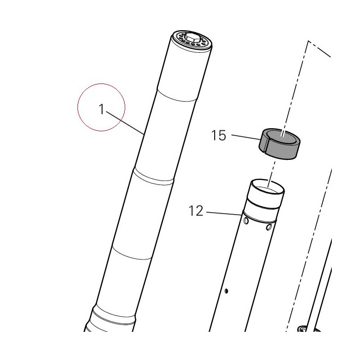 Fork leg assembly, right 34420451A