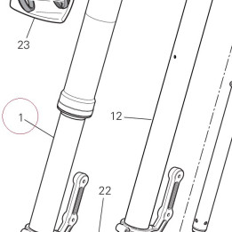 Right fork leg assembly 34420661C