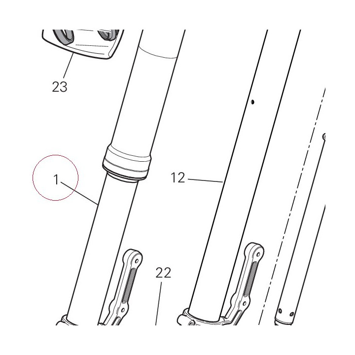 Right fork leg assembly 34420661C