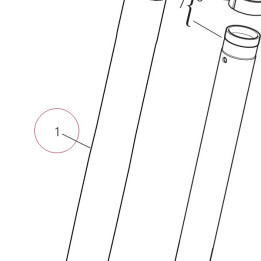 Fork leg assembly, right 34420692A