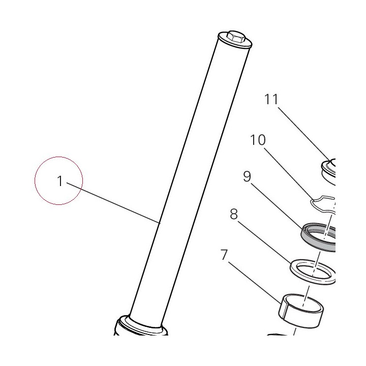 Right fork leg assembly 34420781A