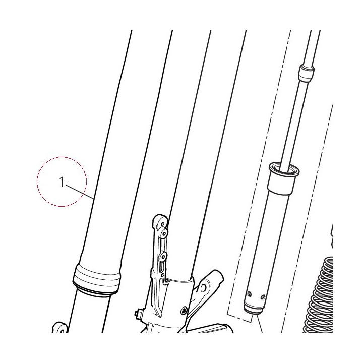 Fork leg assembly, right 34420802A
